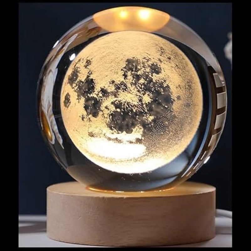Galaxy Crystal Ball Lamp — Bedroom & Office Decor