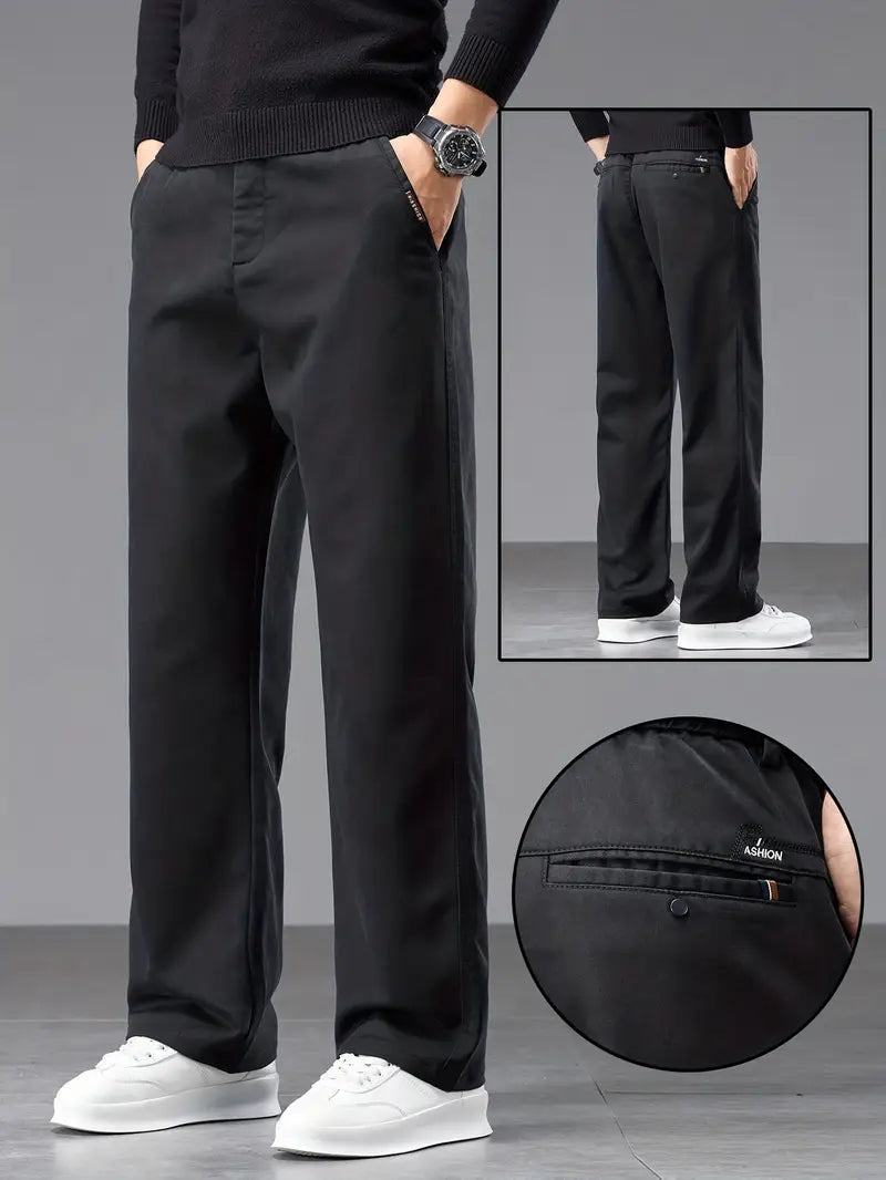 Autumn and Winter Light Luxury Fashion Contrasting Embroidery Versatile Sports Pants Men's Sanitary Pants Casual Pants Men